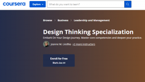 Design Thinking Specialization on Coursera